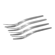 Jogo 4 Garfos 13cm em Aço Inox Para Petisco